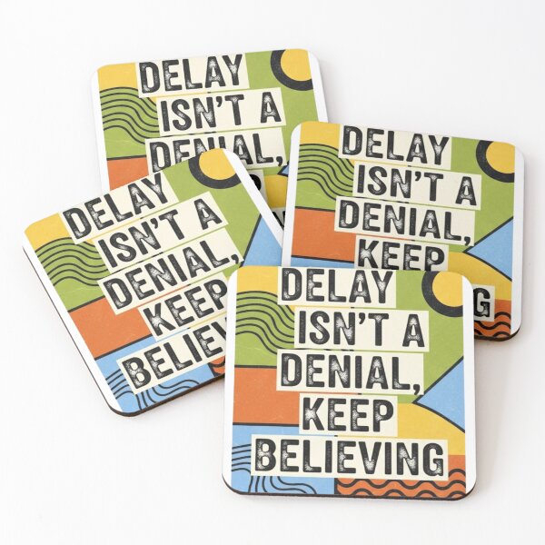 Item preview, Delay Isn't A Denial, Keep Believing - Retro Color Block designed and sold by Faithloveshop.