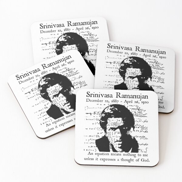Item preview, Nerdy Vintage Srinivasa Ramanujan Image An Equation Means Nothing to Me Unless it Expresses a Thought of God Math Science Teacher Black Text designed and sold by MathWare MathClips.