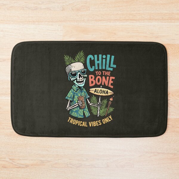 Item preview, Chill to the Bone Tropical Vibes Only - Skeleton Aloha Summer designed and sold by AwesomeBeyondLimits.