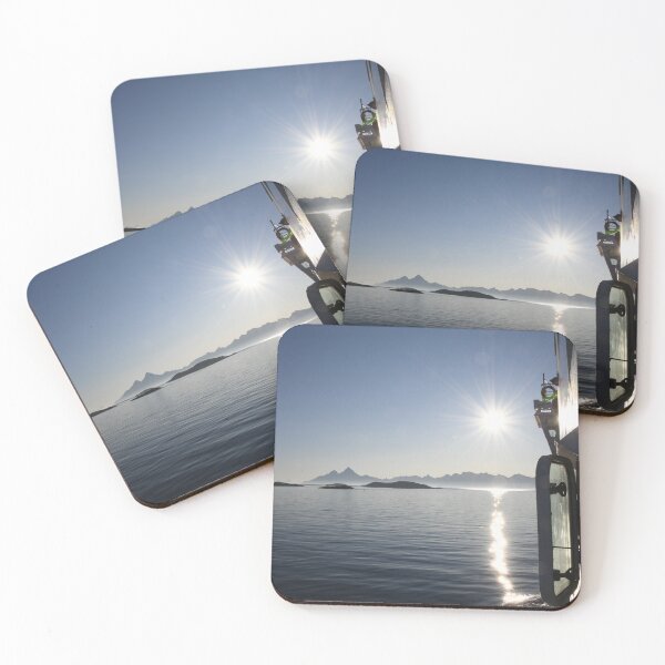 Item preview, Lofoten Islands from a ship – Radiant beauty of Norway / Swiss Artwork Photography designed and sold by Raphael Wolf.