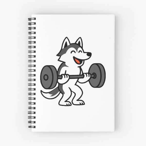 Item preview, Husky levantando pesas designed and sold by Be-Random.