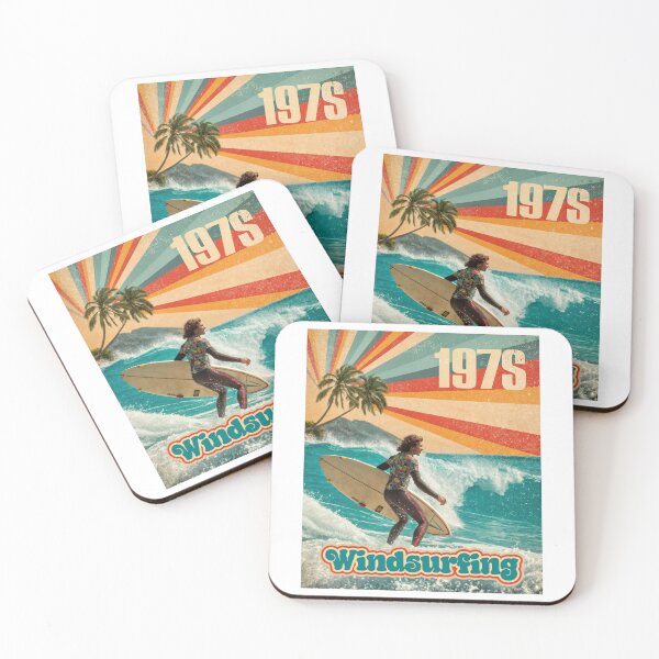 Item preview, Retro Ride – 1970s Windsurfing Paradise Poster designed and sold by ForeverPrintsOK.