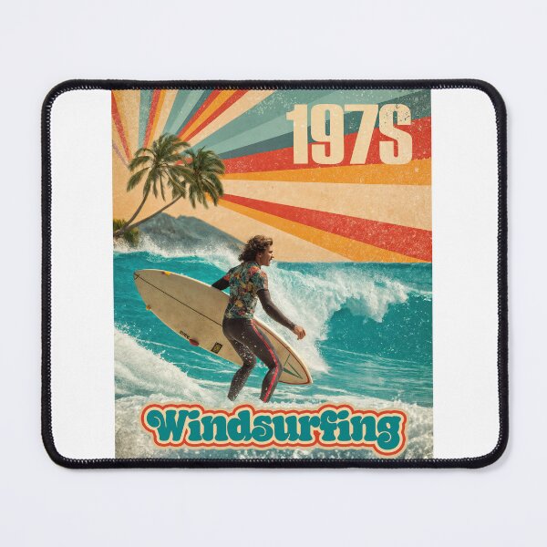 Item preview, Retro Ride – 1970s Windsurfing Paradise Poster designed and sold by ForeverPrintsOK.