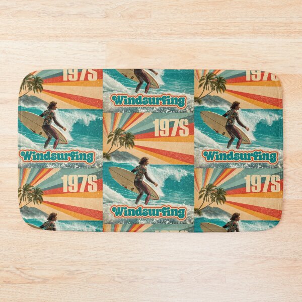 Item preview, Retro Ride – 1970s Windsurfing Paradise Poster designed and sold by ForeverPrintsOK.