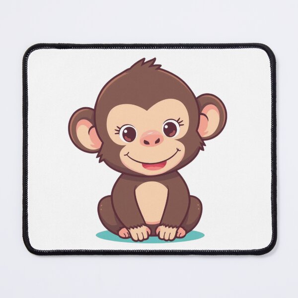 Item preview, Kawaii Baby Monkey Illustration – Cute Cartoon Animal Art for Kids & Print on Demand. designed and sold by printeGear.