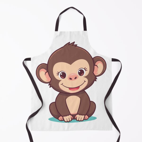 Item preview, Kawaii Baby Monkey Illustration – Cute Cartoon Animal Art for Kids & Print on Demand. designed and sold by printeGear.