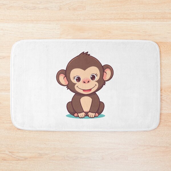Item preview, Kawaii Baby Monkey Illustration – Cute Cartoon Animal Art for Kids & Print on Demand. designed and sold by printeGear.