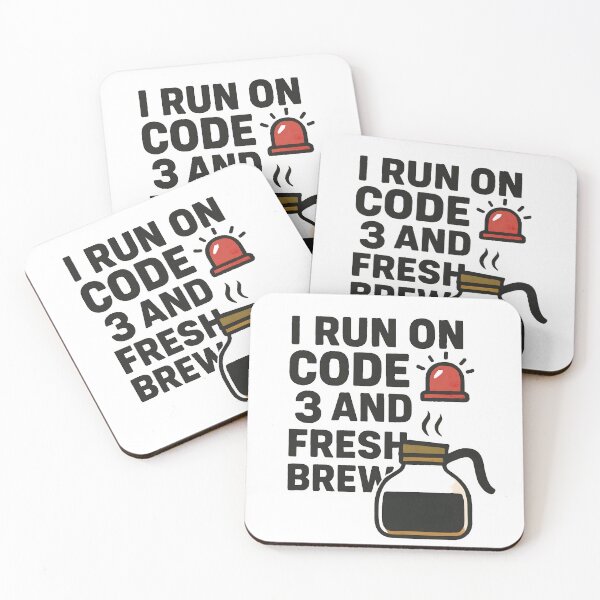 Item preview, Code 3 and Coffee  designed and sold by Rebuilt Tech LLC.