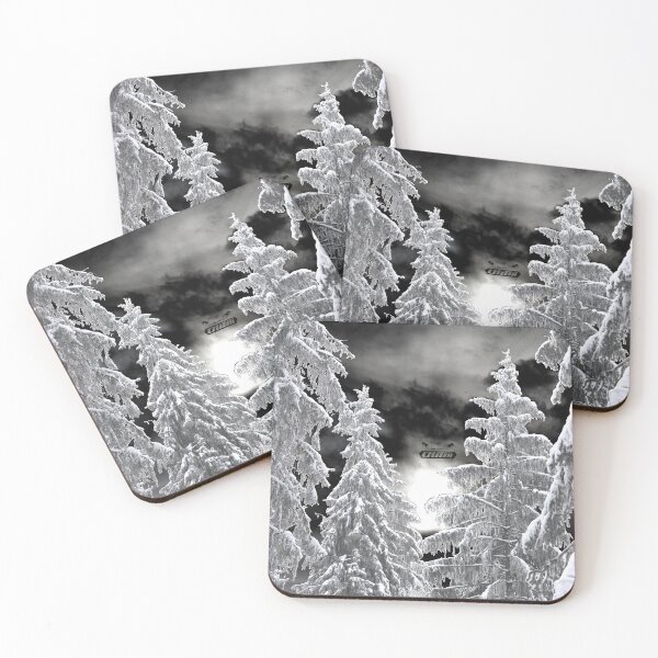 Item preview, Snow-covered fir forest – negative film aesthetics of winter nature / Swiss Artwork Photography designed and sold by Raphael Wolf.