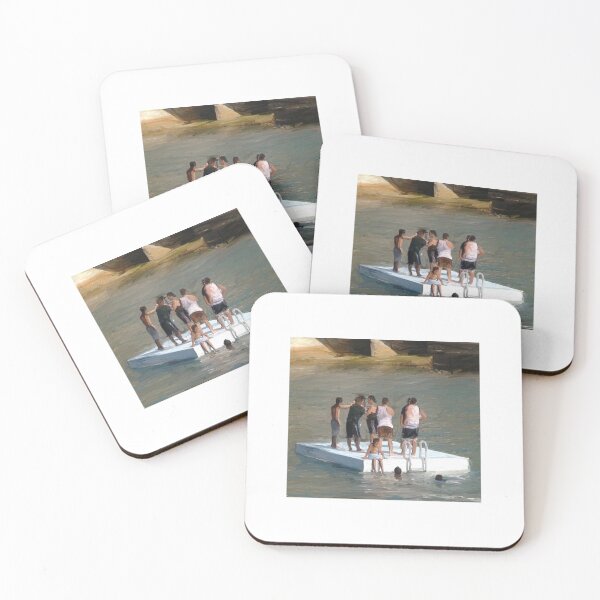 Item preview, Boys on a Raft Long Beach designed and sold by Randy Sprout Fine Art.