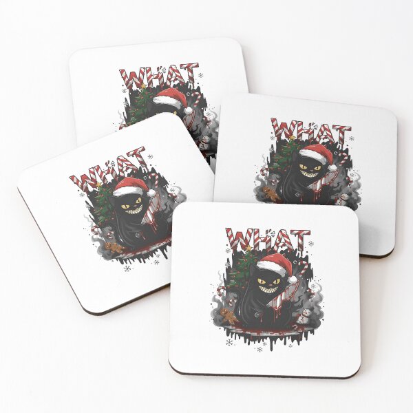 Item preview, Murderous Christmas Cat What - Funny Black Cat with Knife Creepy Holiday Horror Xmas 2025 designed and sold by MythicPattern.