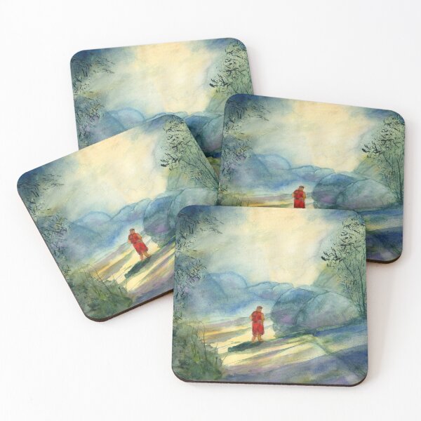 Item preview, Monk Leaving Bamboo Forest designed and sold by Randy Sprout Fine Art.