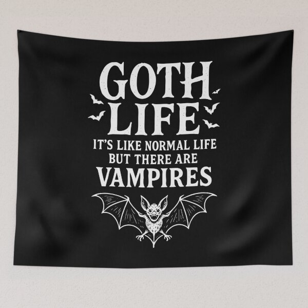 Item preview, Goth Life But with Vampires Funny Bat Design designed and sold by Victor Shadehorn.