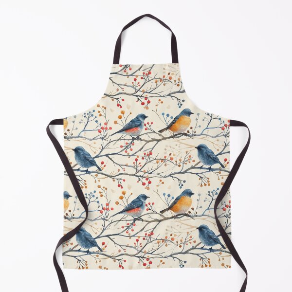 Item preview, Watercolor Birds Branches and Berries Pattern designed and sold by NTGUILTY.