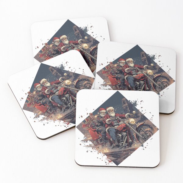 Item preview, Badass Biker Santa Duo: GTA Christmas Chopper Ride | Cool Motorcycle Claus Design designed and sold by MiszungART.