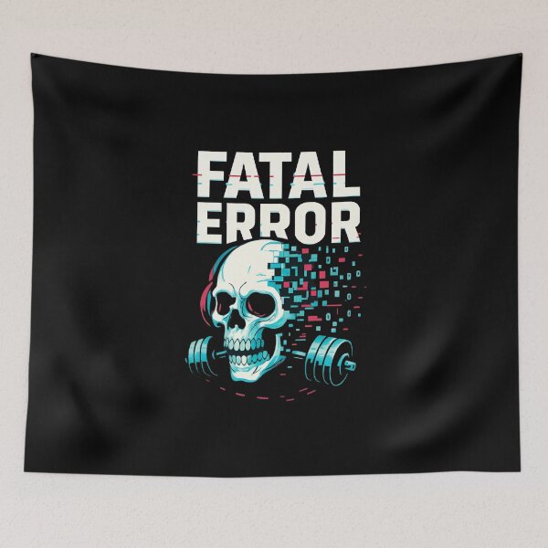 Item preview, FATAL ERROR – Cyberpunk Glitch Skull Vector | Digital Crash Pixel Art Design designed and sold by BiomortoArts.