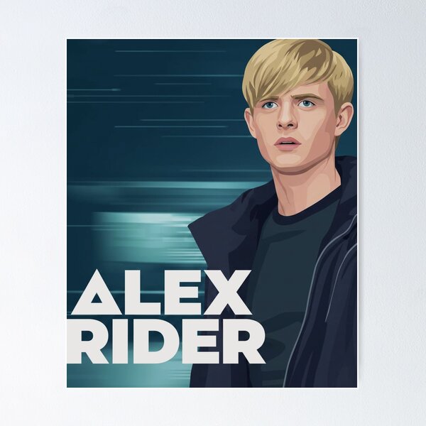 Item preview, ALEX RIDER - Teen Agent Aesthetic | Blue Cyber Vector Portrait | Adventure Thriller Inspired Art designed and sold by art lines.