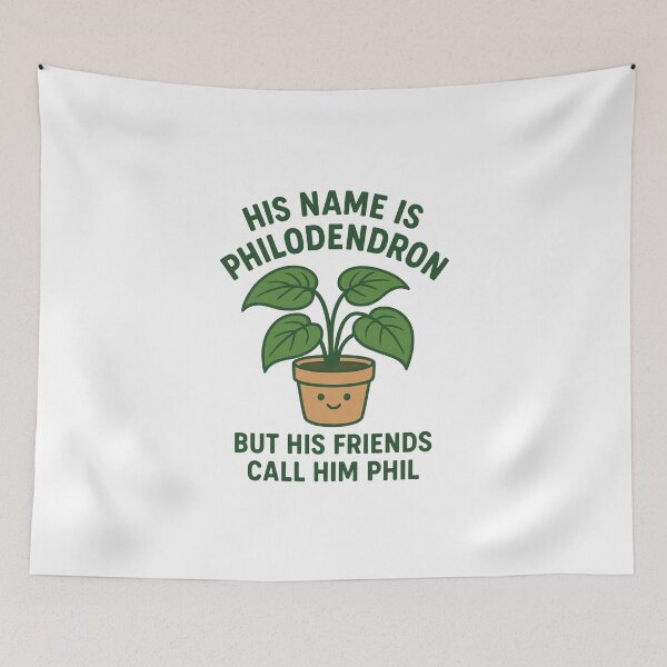 Item preview, Phil the Philodendron Plant Pun designed and sold by ifdogscouldclap....