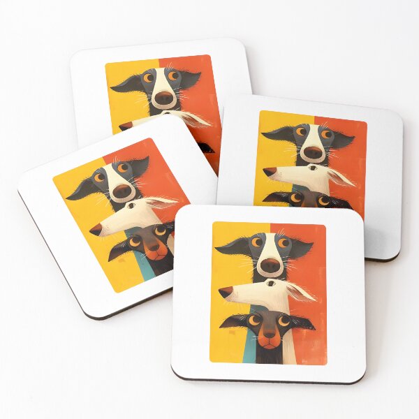 Item preview, Three Whippet Dogs Pop Art — Bold Minimalist Illustration designed and sold by Colorful-Garden.