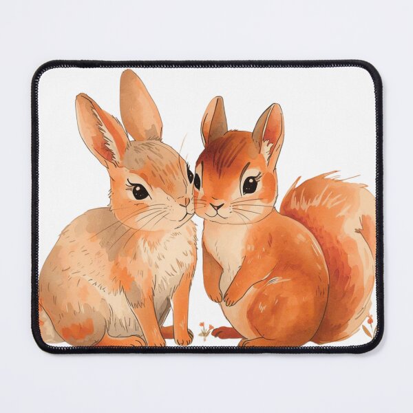 Item preview, Cute Bunny and Squirrel Duo designed and sold by HoneyBreezeCo.