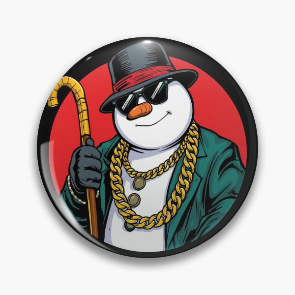 Item preview, Gangsta Snowman with Gold Chain: Hip Hop Christmas Party Swag designed and sold by MiszungART.