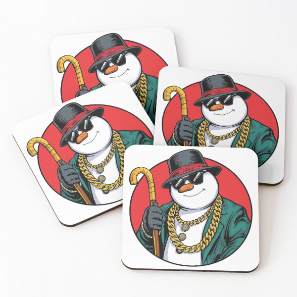 Item preview, Gangsta Snowman with Gold Chain: Hip Hop Christmas Party Swag designed and sold by MiszungART.
