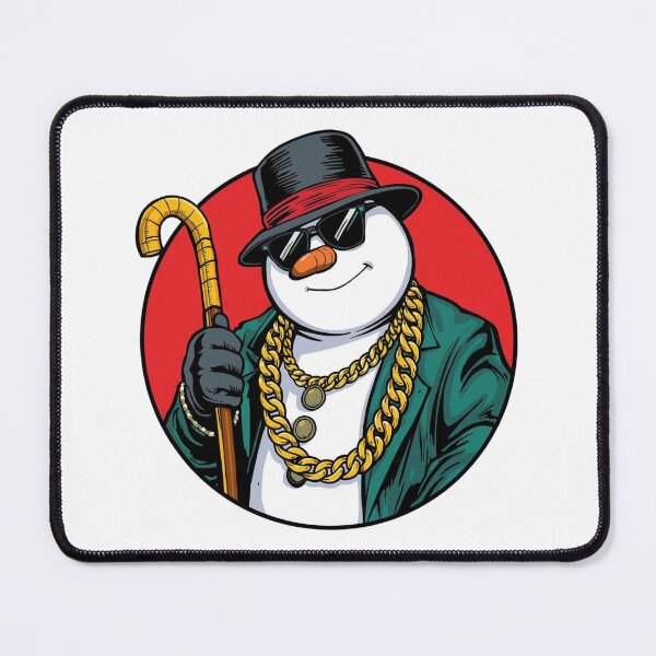 Item preview, Gangsta Snowman with Gold Chain: Hip Hop Christmas Party Swag designed and sold by MiszungART.