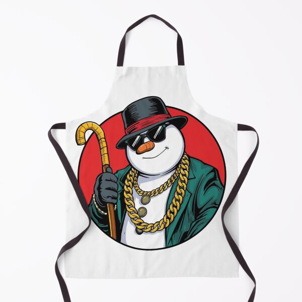 Item preview, Gangsta Snowman with Gold Chain: Hip Hop Christmas Party Swag designed and sold by MiszungART.