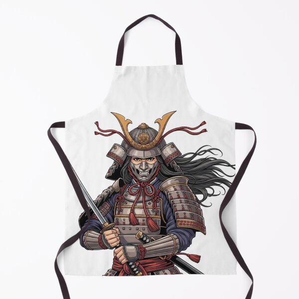 Item preview, Fierce Samurai Warrior with Sword – Traditional Japanese Armor Illustration designed and sold by Mohsin0.