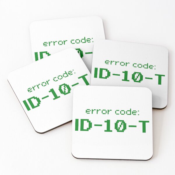 Artikelvorschau, Witziger Computer-Nerd-Tech-Witz: ID 10 T ID10T-Fehlercode, Idiotenhumor, 8-Bit entworfen und verkauft von Space Ghettos.