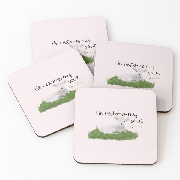 Item preview, He Restores my Soul - Bible Wall Art - Psalm 23:3 designed and sold by Willow & Grace Designs.