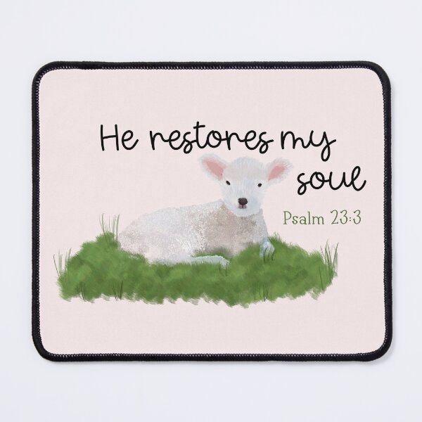 Item preview, He Restores my Soul - Bible Wall Art - Psalm 23:3 designed and sold by Willow & Grace Designs.