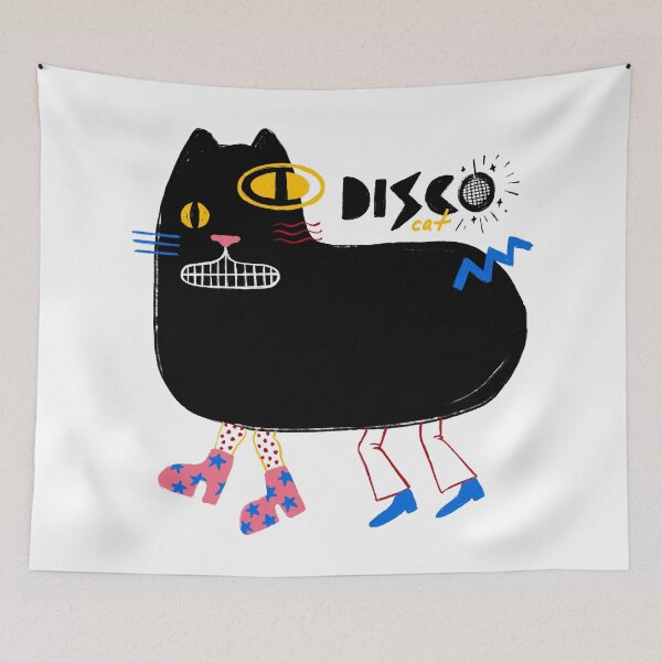 Item preview, Disco Cat designed and sold by Quilimo Studio.