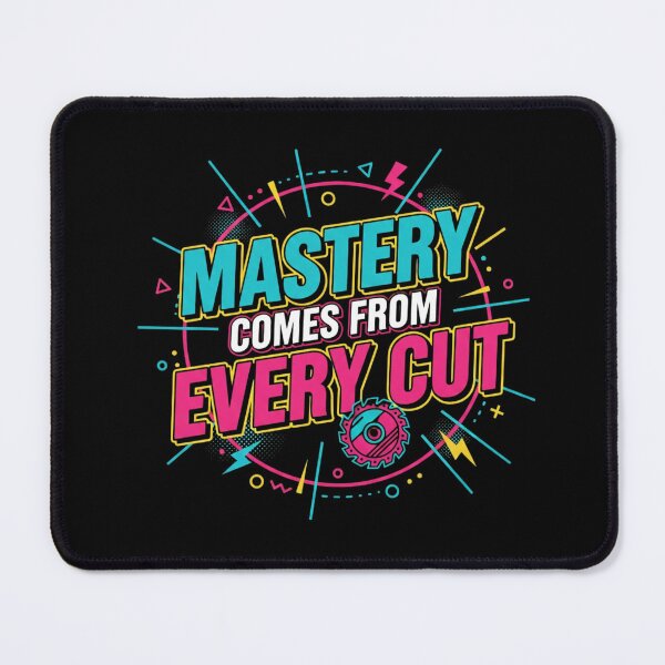 Item preview, Woodworking Mastery Colorful Typography designed and sold by Ink-Fusions.