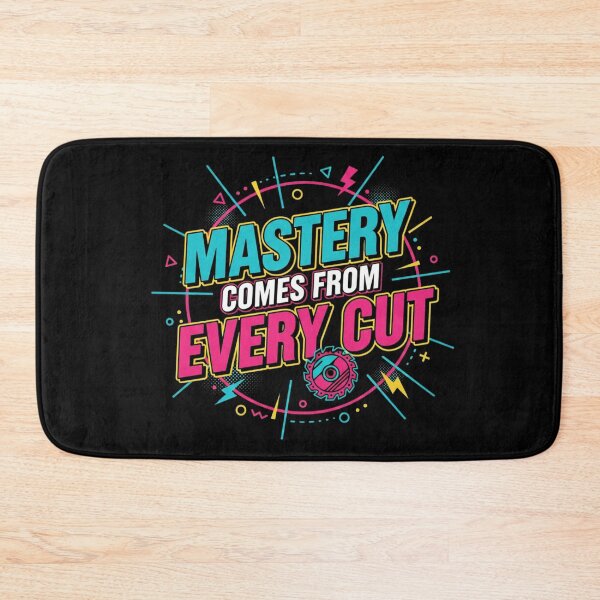 Item preview, Woodworking Mastery Colorful Typography designed and sold by Ink-Fusions.