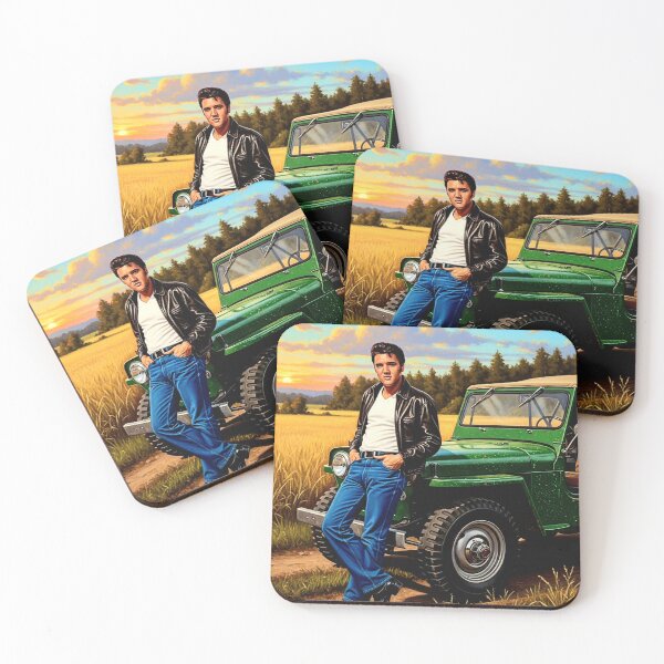 Item preview, Country Cool: Elvis and the Vintage Jeep at Sunset designed and sold by Art's Diner.