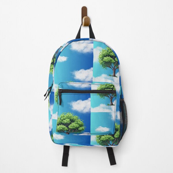 Item preview, Cartoon Style Tree Illustration with Blue Sky and Clouds. designed and sold by ROHITJIDEGINER.