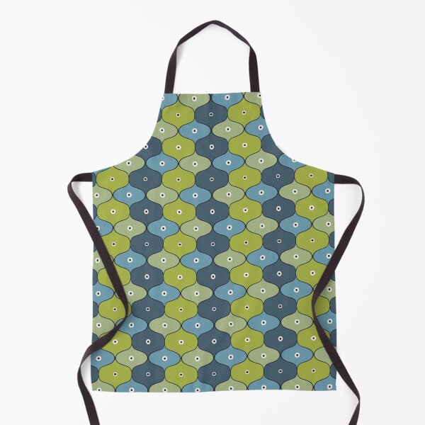 Item preview, Retro Wave Pattern - blue/green designed and sold by Willow & Grace Designs.