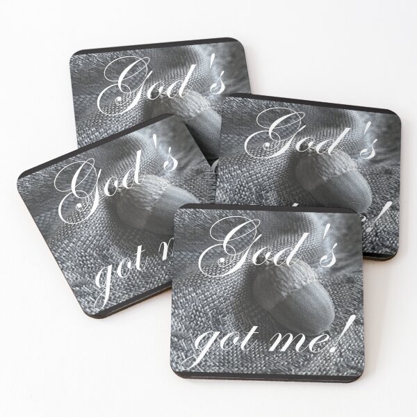Item preview, God's Got Me - Acorn Alone in Black and White - Motivational Quote designed and sold by ABG Inspirational Art.