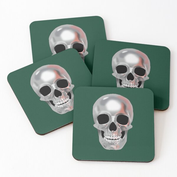Item preview, Metallic Iron Skull Graphic - Shiny 3D Pop Art Design designed and sold by denip.