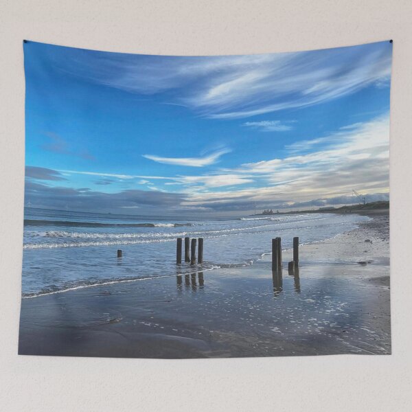 Item preview, Winter Sun and Blue Sea on Cambois Beach designed and sold by Violaman.