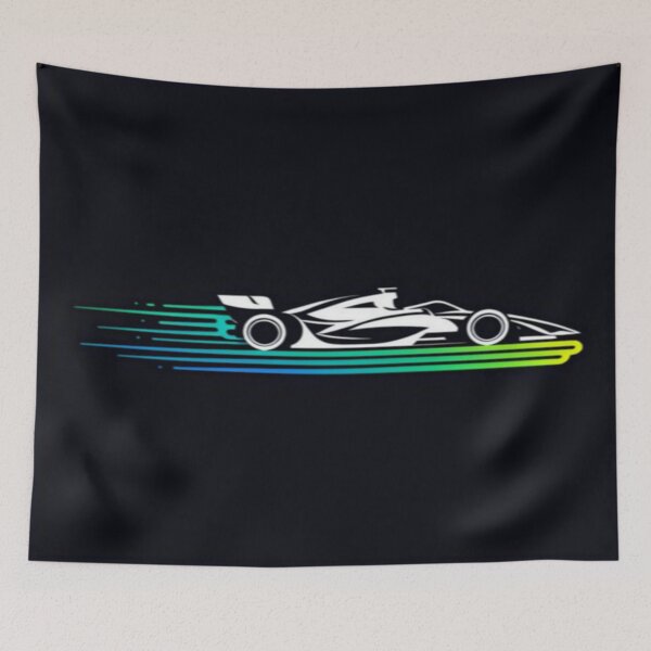 Item preview, Minimalist Formula 1 Race Car Art – Speed, Style & Motorsport on Black Background designed and sold by Bright Nest Studio.