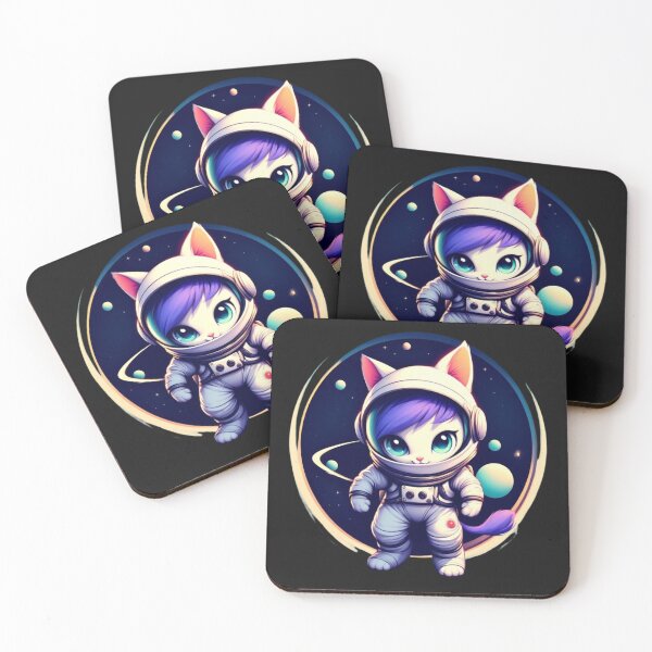 Item preview, Castronaut – Cute Retro-Style Space Cat Astronaut Logo Illustration designed and sold by SweetRossel.