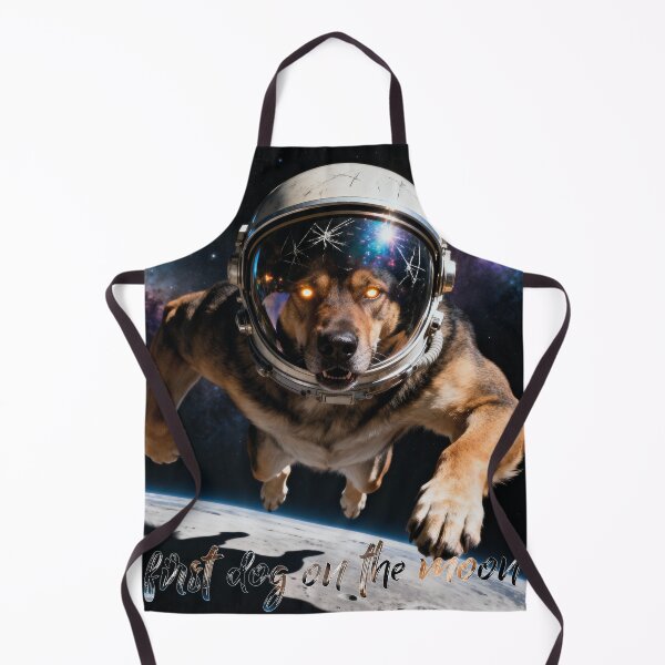 Item preview, Fierce Space Dog – Realistic Astronaut Dog Floating in Space designed and sold by ArtWearStudio12.