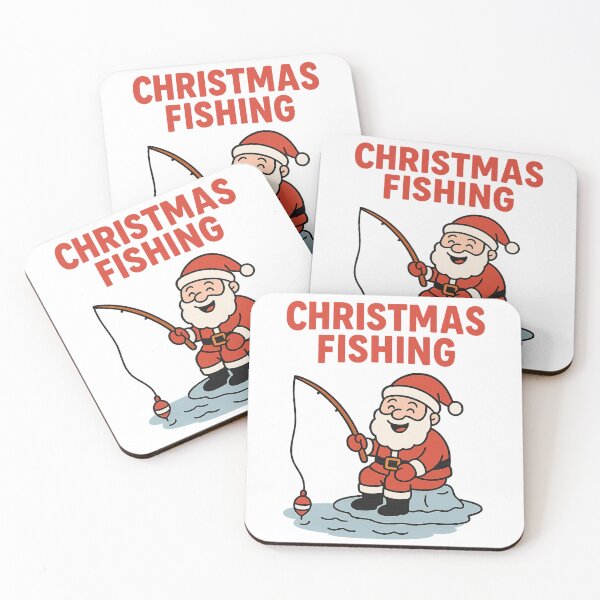 Item preview, Funny Christmas Fishing Santa – Holiday Ice Fishing Cartoon Design designed and sold by MeixGraphics.
