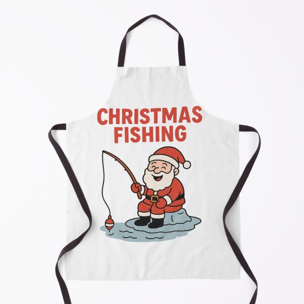 Item preview, Funny Christmas Fishing Santa – Holiday Ice Fishing Cartoon Design designed and sold by MeixGraphics.