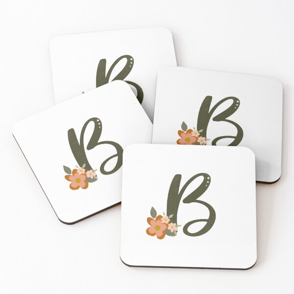 Item preview, Vintage Floral Initial B designed and sold by Willow & Grace Designs.