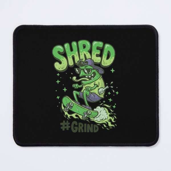 Item preview, Shred Grind - Cool Green Monster Skateboarder Art designed and sold by AwesomeBeyondLimits.