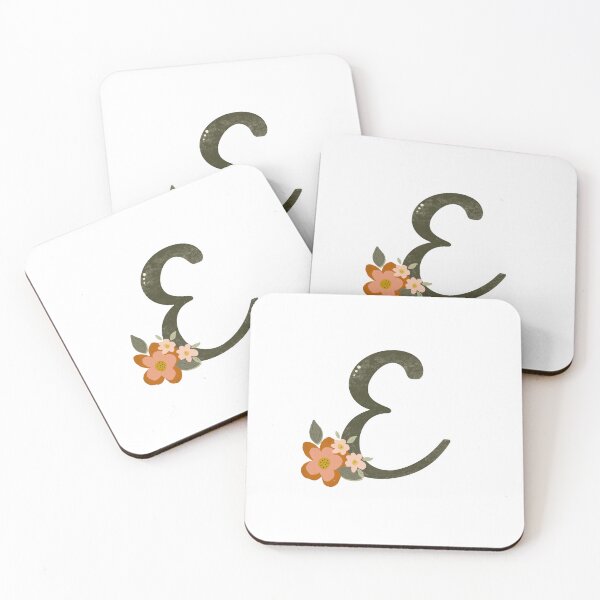 Item preview, Vintage Floral Initial E designed and sold by Willow & Grace Designs.
