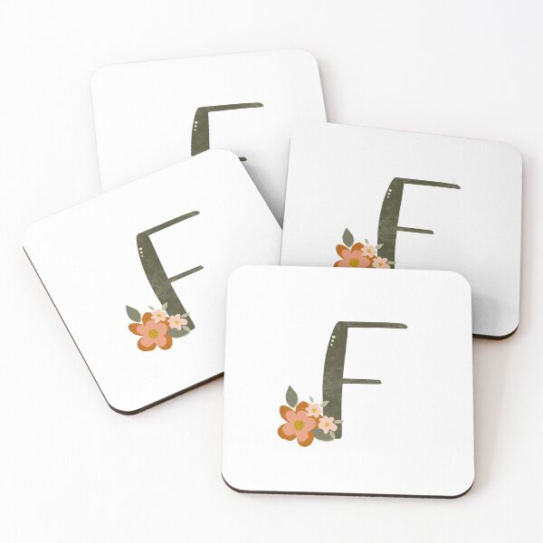 Item preview, Vintage Floral Initial F designed and sold by Willow & Grace Designs.